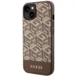Guess GUHMP14MHGCFSEW iPhone 14 Plus 6.7" hátlap, tok GCube Stripes MagSafe, barna