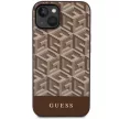 Guess GUHMP14MHGCFSEW iPhone 14 Plus 6.7" hátlap, tok GCube Stripes MagSafe, barna