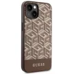 Guess GUHMP14MHGCFSEW iPhone 14 Plus 6.7" hátlap, tok GCube Stripes MagSafe, barna