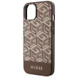 Guess GUHMP14MHGCFSEW iPhone 14 Plus 6.7" hátlap, tok GCube Stripes MagSafe, barna