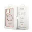 Guess GUHMP14MHTCMP iPhone 14 Plus 6.7" hátlap, tok Gold Outline Translucent MagSafe, rózsaszín