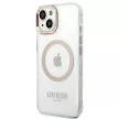 Guess GUHMP14MHTRMD iPhone 14 Plus 6.7 " hátlap, tok Metal Outline Magsafe, arany