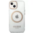 Guess GUHMP14MHTRMD iPhone 14 Plus 6.7 " hátlap, tok Metal Outline Magsafe, arany