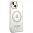 Guess GUHMP14MHTRMD iPhone 14 Plus 6.7 " hátlap, tok Metal Outline Magsafe, arany
