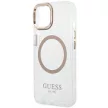 Guess GUHMP14MHTRMD iPhone 14 Plus 6.7 " hátlap, tok Metal Outline Magsafe, arany