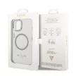 Guess GUHMP14MHTRMS iPhone 14 Plus 6.7" hátlap, tok Metal Outline Magsafe, ezüst