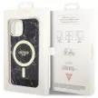 Guess GUHMP14MPCUMAK iPhone 14 Plus 6.7" hátlap, tok Marble MagSafe, fekete