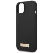 Guess GUHMP14MSBPLK iPhone 14 Plus 6.7" hátlap, tok Silicone Logo Plate MagSafe, fekete