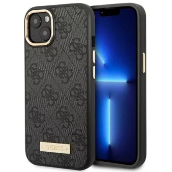   Guess GUHMP14MU4GPRK iPhone 14 Plus 6.7 " hátlap, tok 4G Logo Plate MagSafe, fekete