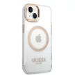 Guess iPhone 14 Metal Outline Magsafe (GUHMP14SHTRMD) hátlap, tok, arany