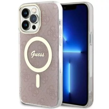   Guess GUHMP14XH4STP iPhone 14 Pro Max 6.7", hátlap, tok, rózsaszín 4G MagSafe