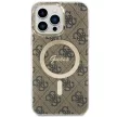 Guess GUHMP14XH4STW iPhone 14 Pro Max 6.7" hátlap, tok 4G MagSafe, barna