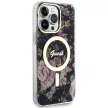 Guess GUHMP14XHCFWSK iPhone 14 Pro Max 6.7" hátlap, tok Flower MagSafe, fekete