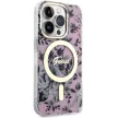 Guess GUHMP14XHCFWSP iPhone 14 Pro Max 6.7" hátlap, tok Flower MagSafe, rózsaszín