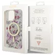 Guess GUHMP14XHCFWST iPhone 14 Pro Max 6.7" hátlap, tok Flower MagSafe, átlátszó