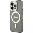 Guess GUHMP14XHCMCGK iPhone 14 Pro Max 6.7" hátlap, tok Glitter Gold MagSafe, fekete