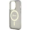 Guess GUHMP14XHCMCGK iPhone 14 Pro Max 6.7" hátlap, tok Glitter Gold MagSafe, fekete