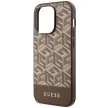 Guess GUHMP14XHGCFSEW iPhone 14 Pro Max 6.7" hátlap, tok GCube Stripes MagSafe, barna