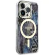 Guess GUHMP14XHLEOPWB iPhone 14 Pro Max 6.7" hátlap, tok Leopard MagSafe, kék
