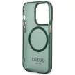 Guess GUHMP14XHTCMA iPhone 14 Pro Max 6.7" hátlap, tok Gold Outline Translucent MagSafe, zöld
