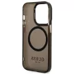 Guess GUHMP14XHTCMK iPhone 14 Pro Max 6.7" hátlap, tok Gold Outline Translucent MagSafe, fekete