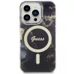 Guess GUHMP14XHTMRSK iPhone 14 Pro Max 6.7" hátlap, tok Golden Marble MagSafe, fekete