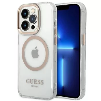   Guess GUHMP14XHTRMD iPhone 14 Pro Max 6.7 " hátlap, tok Metal Outline Magsafe, arany