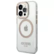 Guess GUHMP14XHTRMD iPhone 14 Pro Max 6.7 " hátlap, tok Metal Outline Magsafe, arany