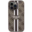 Guess GUHMP14XP4RPSW iPhone 14 Pro Max 6.7" hátlap, tok 4G Printed Stripes MagSafe, barna