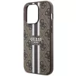 Guess GUHMP14XP4RPSW iPhone 14 Pro Max 6.7" hátlap, tok 4G Printed Stripes MagSafe, barna