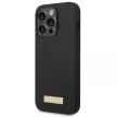 Guess GUHMP14XSBPLK iPhone 14 Pro Max 6.7" hátlap, tok Silicone Logo Plate MagSafe, fekete