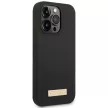 Guess GUHMP14XSBPLK iPhone 14 Pro Max 6.7" hátlap, tok Silicone Logo Plate MagSafe, fekete
