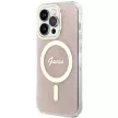 Guess GUHMP15LH4STP IML 4G MagSafe iPhone 15 Pro 6.1" rózowy/hátlap, tok, rózsaszín