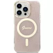 Guess GUHMP15LH4STP IML 4G MagSafe iPhone 15 Pro 6.1" rózowy/hátlap, tok, rózsaszín