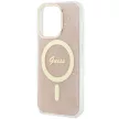 Guess GUHMP15LH4STP IML 4G MagSafe iPhone 15 Pro 6.1" rózowy/hátlap, tok, rózsaszín