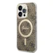 Guess hátlap, tok iPhone 15 Pro 6,1" GUHMP15LH4STW HC MAGSAFE IML 4G, barna