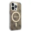 Guess hátlap, tok iPhone 15 Pro 6,1" GUHMP15LH4STW HC MAGSAFE IML 4G, barna