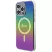 Guess IML Iridescent MagSafe hátlap, tok iPhone 15 Pro, fekete