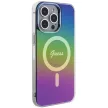 Guess IML Iridescent MagSafe hátlap, tok iPhone 15 Pro, fekete