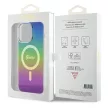 Guess IML Iridescent MagSafe hátlap, tok iPhone 15 Pro, fekete