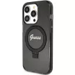 Guess Ring Stand Script Glitter MagSafe hátlap, tok iPhone 15 Pro, fekete