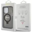 Guess Ring Stand Script Glitter MagSafe hátlap, tok iPhone 15 Pro, fekete