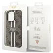 Guess 4G Printed Stripes MagSafe hátlap, tok iPhone 15 Pro, barna