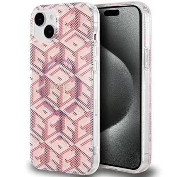   Guess GUHMP15MHGGCUSTGP IML GCube MagSafe iPhone 14 Plus/15 Plus 6.7" hátlap, tok, rózsaszín