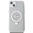 Guess GUHMP15MHRSGSD iPhone 15 Plus/14 Plus 6.7" hátlap, tok Ring Stand Script Glitter MagSafe, átlátszó