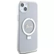 Guess GUHMP15MHRSGSD iPhone 15 Plus/14 Plus 6.7" hátlap, tok Ring Stand Script Glitter MagSafe, átlátszó
