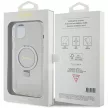 Guess GUHMP15MHRSGSD iPhone 15 Plus/14 Plus 6.7" hátlap, tok Ring Stand Script Glitter MagSafe, átlátszó