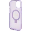 Guess Ring Stand Script Glitter MagSafe hátlap, tok iPhone 15 Plus/14 Plus, lila