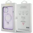 Guess Ring Stand Script Glitter MagSafe hátlap, tok iPhone 15 Plus/14 Plus, lila
