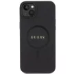 Guess GUHMP15MPSAHMCK Saffiano MagSafe iPhone 14 Plus/15 Plus 6.7", hátlap, tok, fekete